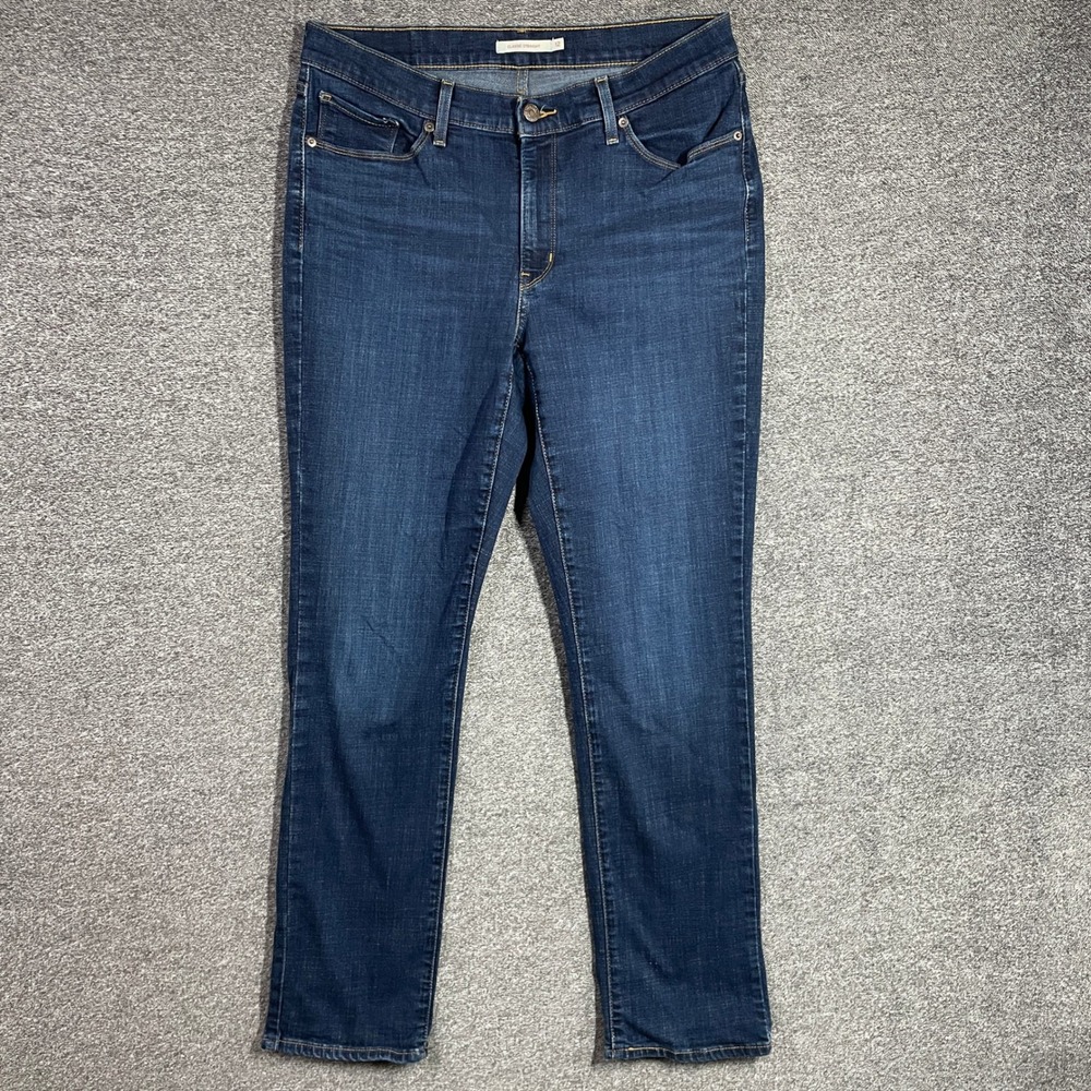 Levi's Classic Straight Jeans Womens 12L Dark Wash Blue Denim W31 L32